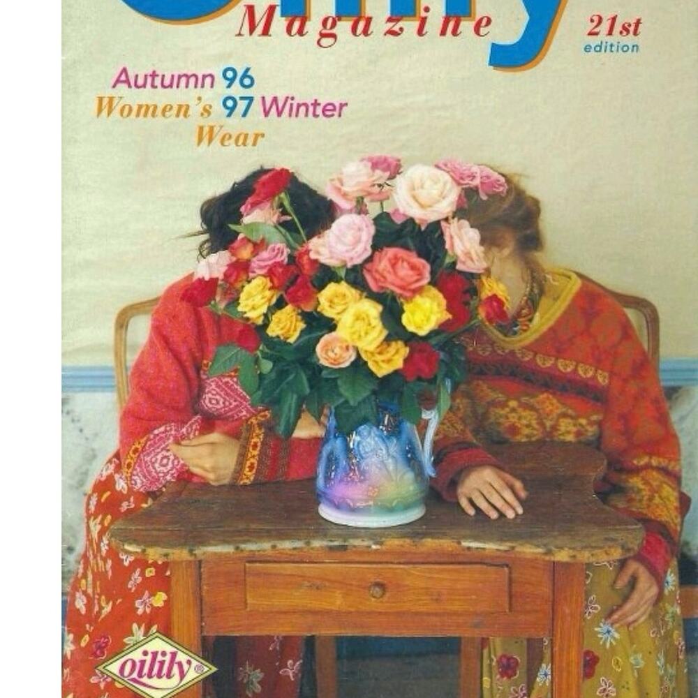 Vintage 90s Oilily sweater colorful soft knit Made in Italy mock neck - Picture 8 of 12